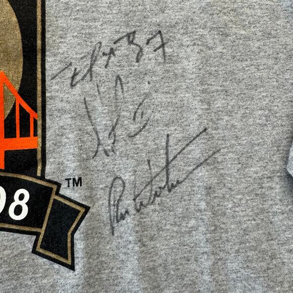 VTG Autographed San Francisco Giants 50th Anniversary 1958-2008 T Shirt Men's XL - Picture 10 of 16